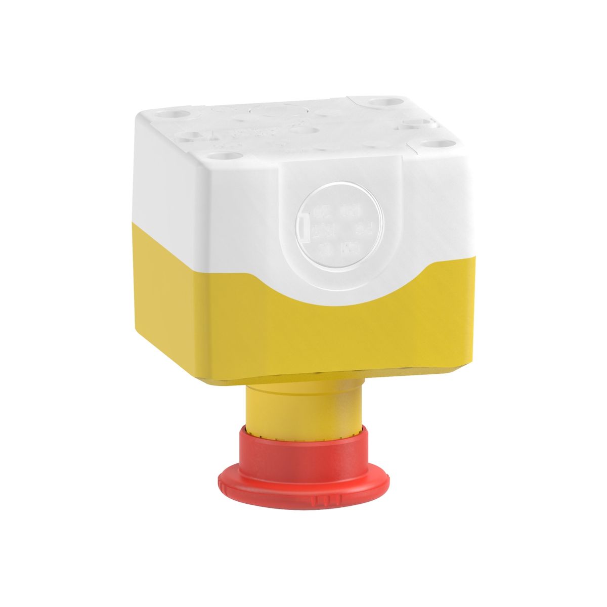 XALK178F - Control station, Harmony XALD, XALK, plastic, yellow lid, 1 red mushroom push button 40mm, turn to release, 2NC - Schneider Electric - 1