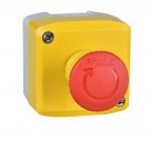 XALK178F - Control station, Harmony XALD, XALK, plastic, yellow lid, 1 red mushroom push button 40mm, turn to release, 2NC - Schneider Electric - 0