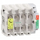 GS1JD4 - Switch disconnector fuse, TeSys GS, 4P, 4NO, 100A, 9W, fuse type NFC, size 22x58mm - Schneider Electric - 0