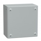 NSYSBM202012 - Metal industrial box plain door H200xW200xD120 IP66 IK10 RAL 7035 - Schneider Electric - 0