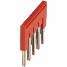 NSYTRAL45 - Plug-in bridge, Linergy TR, 5 points, for 4mm² terminal blocks, red, 5 ways, set of 50 - Schneider Electric - 0