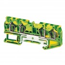 NSYTRR44PE - Terminal block, Linergy TR, spring type, protective earth, 4 points, 4mm², green-yellow, set of 50 - Schneider Electric - 0