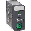 RXG12BD - Interface plug in relay, Harmony, 10A, 1CO, with LED, lockable test button, 24V DC - Schneider Electric - 0