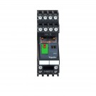 RXM4AB2P7PVM - Miniature plug in relay pre assembled, Harmony, 6A, 4CO, with LED, lockable test button, mixed terminals socket, 230V AC - Schneider Electric - 1