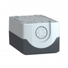 XALD02 - Empty enclosure, Harmony XALD, XALK, plastic, dark grey lid, for push button 22mm, 2 cut outs - Schneider Electric - 3