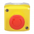 XALK178EH7 - Harmony, Control station, plastic, yellow, 1 red mushroom head push button Ø40, emergency stop turn to release 1NO + 1 NC, unmarked, UL/CSA certified - Schneider Electric - 7