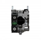 XB4BA21 - Push button, metal, Harmony XB4, flush, black, 22mm, spring return, unmarked, 1NO - Schneider Electric - 3