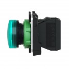XB5AVB3 - pilot light, Harmony XB5, grey plastic, green, 22mm, universal LED, plain lens, 24V AC DC - Schneider Electric - 6
