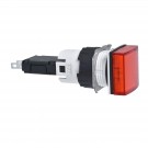 XB6CV4BB - Complete pilot light, Harmony XB6, square red, plastic, 16mm, integral LED, 12...24V - Schneider Electric - 0