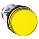 XB7EV05BP - Monolithic pilot light, Harmony XB7, plastic, yellow, 22mm, integral LED, 24V AC DC - Schneider Electric - 0