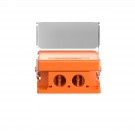 XPER810 - Single foot switch, Harmony XPE, metal, orange, without cover, trigger mechanism, 1 step, 1 contact 1NC+NO, IP66 - Schneider Electric - 3