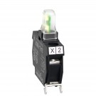 ZALVB1 - Light block, Harmony XALD, XALK, for head 22mm, universal LED, mounting in back of enclosure, 24V AC DC - Schneider Electric - 1