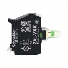 ZALVB1 - Light block, Harmony XALD, XALK, for head 22mm, universal LED, mounting in back of enclosure, 24V AC DC - Schneider Electric - 4