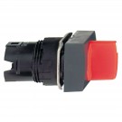 ZB6DD45 - Head for selector switch, Harmony XB6, red rectangular  16 3 position spring return - Schneider Electric - 0