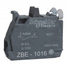 ZBE1016 - Harmony XB4, Single contact block, silver alloy, gold flashed, screw clamp terminal, 1 NO - Schneider Electric - 0